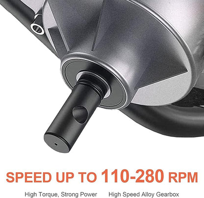 DC HOUSE 52cc 1800W Gas Powered Earth Auger EPA Certified Post Hole Digger, with 3 Drill Bits 4" 6" 8" and 3 Extension Rods 8" 12" 20", Mixing Ratio 30:1, for Fence, Farmland and Garden