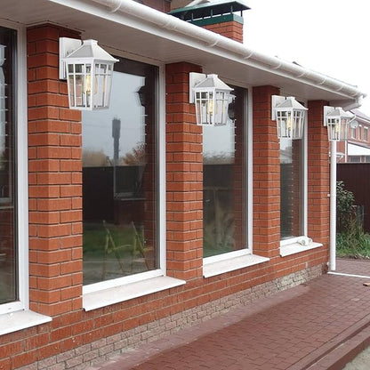 Darkaway Outdoor Sconce Lights Wall Light Fixtures, Front Porch Light Outdoor Wall Anti-Rust Waterproof Aluminum with Glass Exterior Light Fixture for Patio, Yard, Doorway, Garage(1 Pack, White)