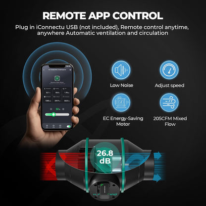 MARS HYDRO 2x2 Grow Tent Kit Complete System with 10 Speed Fan,100W TS600 LED Full Spectrum Grow Light,24"x24"x55" 1680D High Reflective Mylar Grow Tent,4 inch Smart WiFi Control Ventilation System