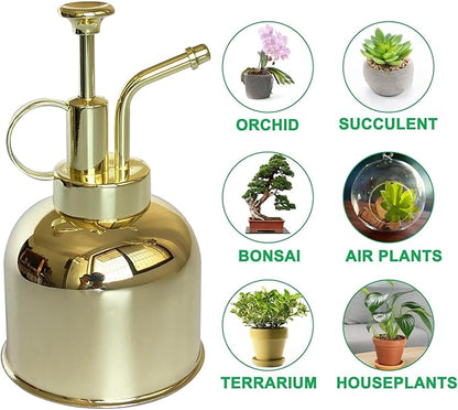 Plant Mister Spray Bottle Stainless Steel Plant Sprayer, Small Watering can Plant Spray Bottle Modern Gardening Tools for Indoor Potted Plants Watering and Spraying