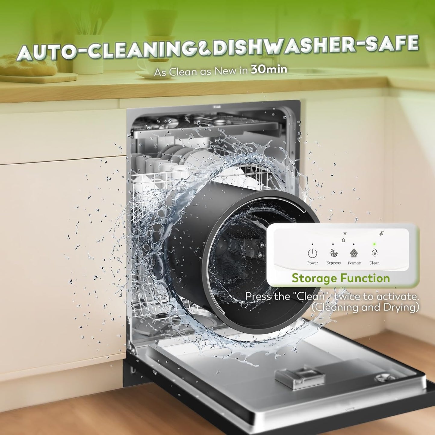 Electric Composter for Kitchen, Large Smart Compost Bin with 2 Carbon Filters, Quick Compost Maker Turn Food Waste to Fertilizer,Odorless/Auto-Clean/Out-Indoor,2025 Newer Home Countertop Compost Gifts