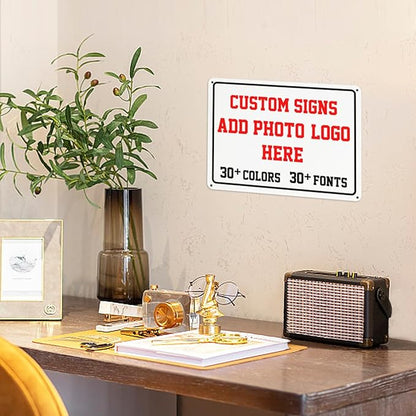 Custom Signs Outdoor，18x12inch Personalized Metal Parking Signs For Business,Intersection Signs,Road Signs,Outdoor Garden Signs,Workplace,Office,Home,Hazard Decorative Signs.