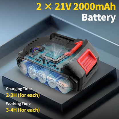 2-in-1 Brushless Pole Pruning Shear, 40mm Professional Cordless Pruners with Extension 1.6 Inches Compatible with Makita 18V Batteries Electric Tree Pruner 4000mAh Battery Secateurs