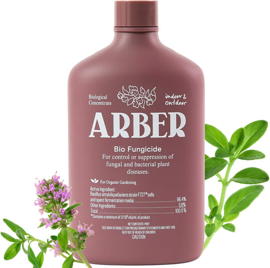 Organic Fungicide Liquid Concentrate for Indoor, Outdoor, and House Plants – Natural Fungicide for Plants, Lawn Fungus Treatment, Powdery Mildew Control, Mushroom Lawn Treatment, Spider Mite Defense