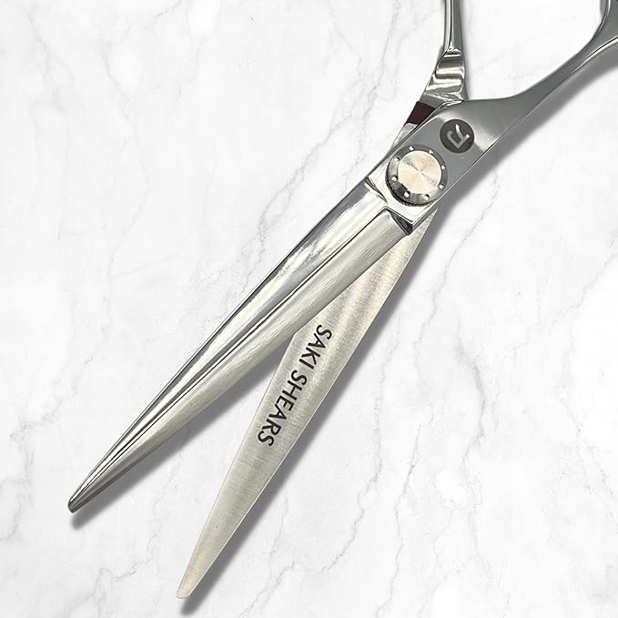 Saki Shears Left Hand Professional Hair Cutting Scissors - 6.5 Inches for Hairdressers and Barbers - 440C Japan Steel (Left Hand Tanto)