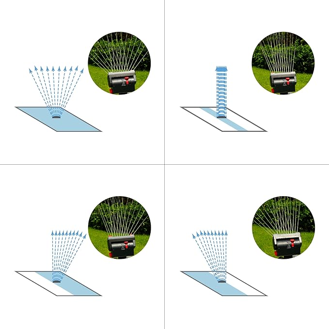 Eden 94154 PRO The Heaviest Weight Tripod (5.37 lbs) Adjustable 4-Way Mini Turbo Metal Oscillating Sprinkler W/Quick Connect Starter Set, Covers up to 4,069 sq. ft. Telescoping Tripod Style