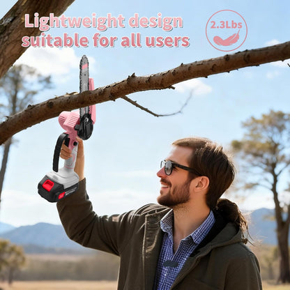 Mini Chainsaw with 2×24V Battery Powered Electric Chain Saw,chain saw are suitable for cutting wood and trimming branches,Mini Chainsaw Cordless With three chains