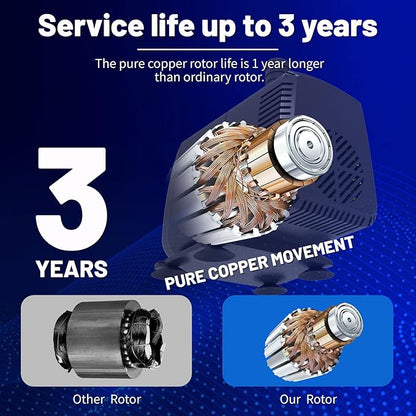 Submersible Pump 880GPH with AUTO-Shut-Off 10ft High Lift for Fountains, Hydroponics, Ponds, Aquariums & More