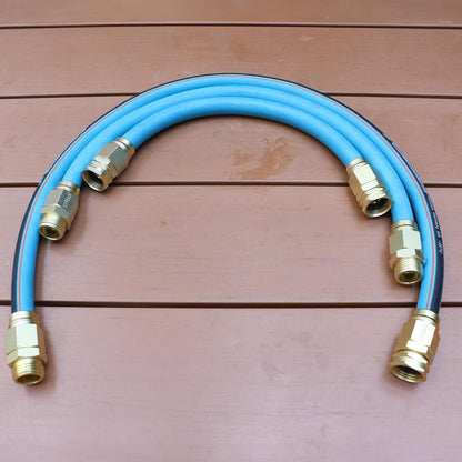 STYDDI Metal Heavy-Duty 5/8-inch Garden Hose Connector Repair Fittings, Premium Aluminum-Alloy Female and Male End-Hose Mender, 5/8" Water Hose End Coupler Replacement, 2 Set