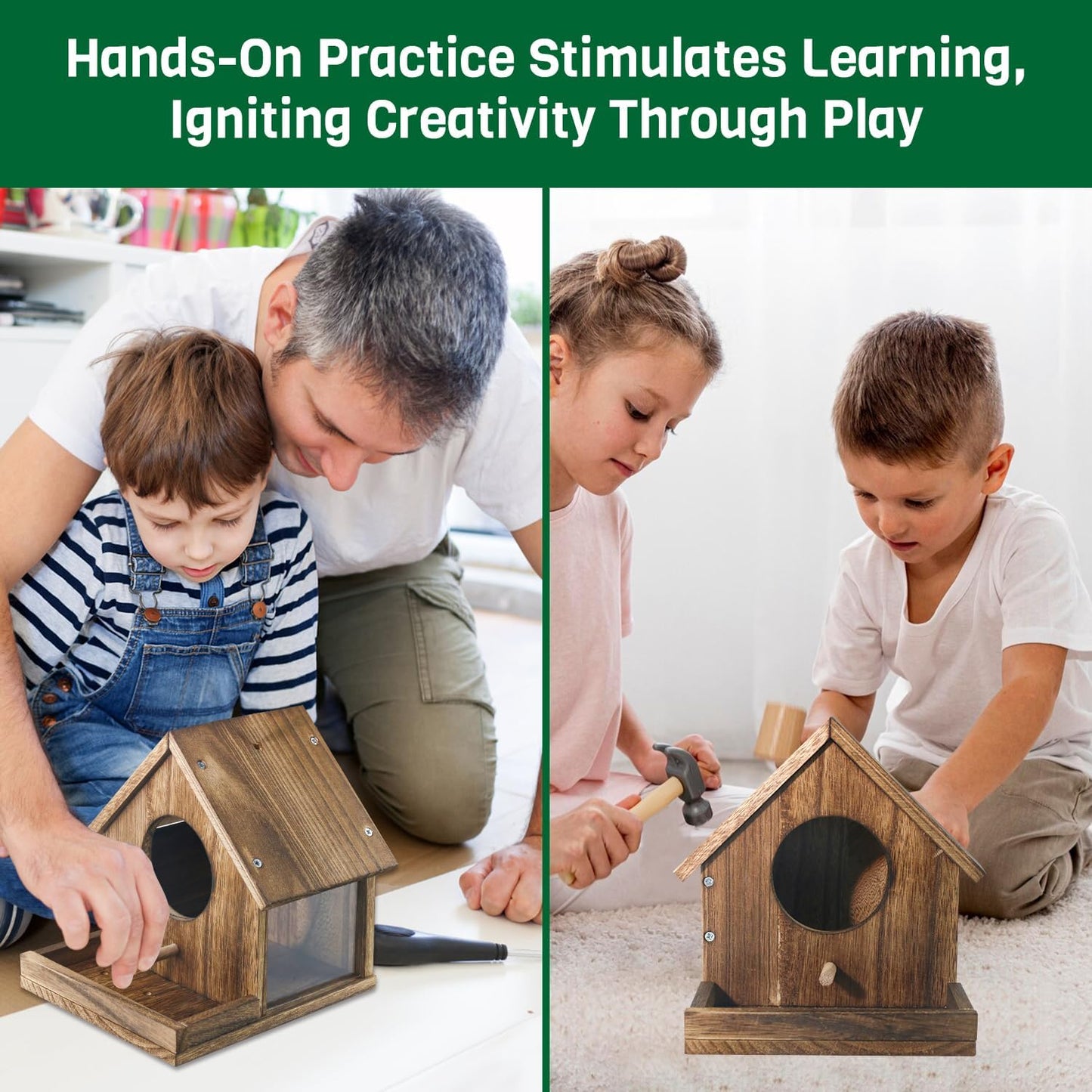 Hummingbird House for Outside Hanging, Wooden Hummingbird Gifts Nest, Ideal Birdhouses for Outdoors, Hummingbird Gifts for Garden Lovers, Great Home Decoration