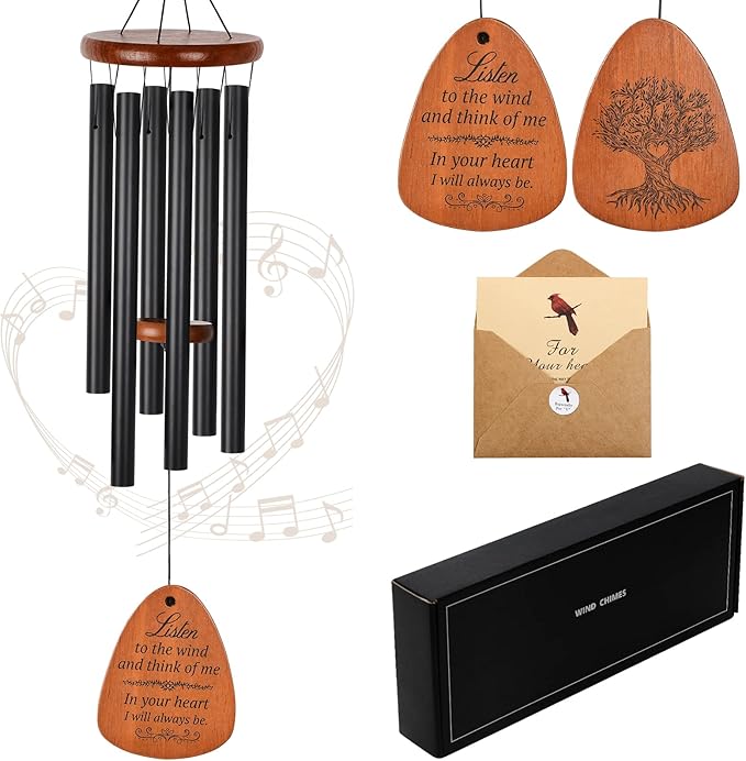 Wind Chimes for Outside Deep Tone Large Aluminium Windchimes Outdoors Patio Decor Memorial Wind Chime for Loss of Loved One Bereavement Memorial Gifts Sympathy Wind Chimes Unisex Gift Garden Decor