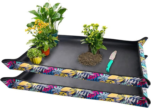2 PCS 43.5" x 29.5" Extra Large Repotting Mat for Indoor Plants Transplanting and Dirt Control Plant Gift for Plant Lovers