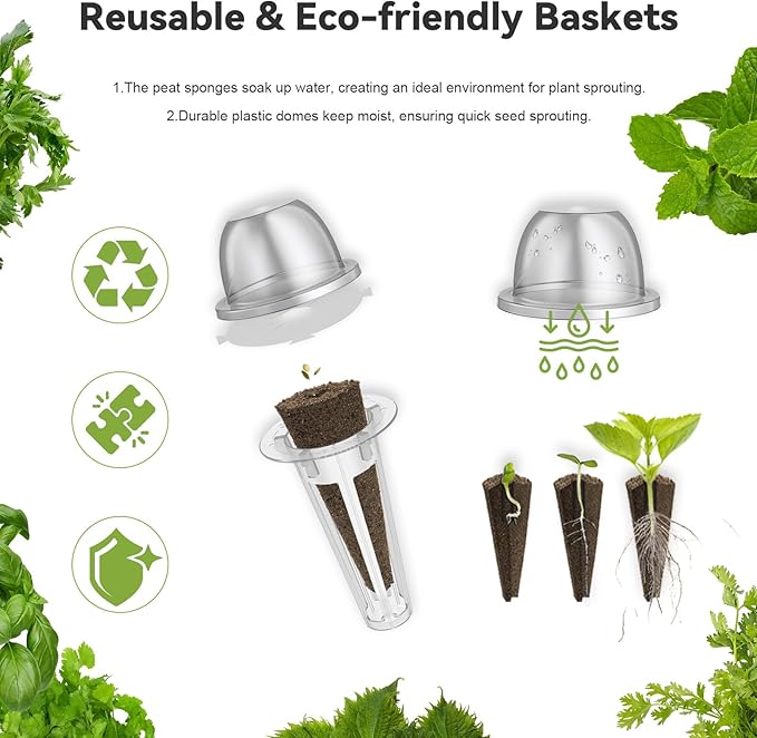 inbloom 12-Pod Flower Seed Pod Kit for AeroGarden, iDOO, Ahopegarden, MUFGA Hydroponic Growing System, Included French Marigold, Snapdragon, Dwarf Petunia, Coneflower, Dahlia, Cornflower, 400+ Seeds