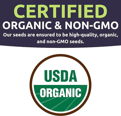 Organic Summer Seeds Variety Pack - 12 Individual Packs - 2025 Season - Basil, Tomatoes, Cucumber, Watermelon and More! for Indoor & Outdoor Planting (Non-GMO, Certified Organic)