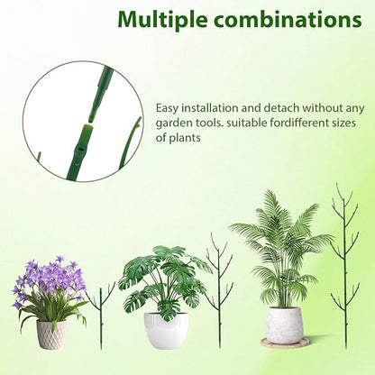 15 Pack Stackable Plant Support Stakes, Garden Trellis for Climbing Plants Indoor and Outdoor Use, Plant Accessories for Potted Plants Monstera, Plant Sticks for Climbing Plant Stems