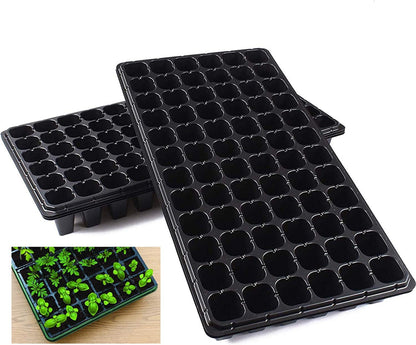AIFUSI 10 Pack Seed Starter Kit, 72 Cell Seedling Trays Gardening Germination Plastic Tray Nursery Pots Mini Propagator Plant Grow Kit Plug Tray Starting Trays for Seedling Germination