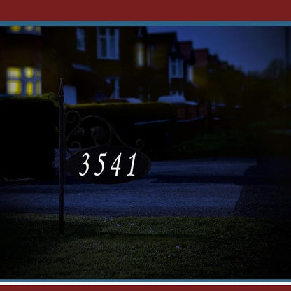 Address America USA Handcrafted Park Place Double-Sided Reflective Customized Address Sign For Yard - Arrives Ready To Install - 30" Pole Included - AS