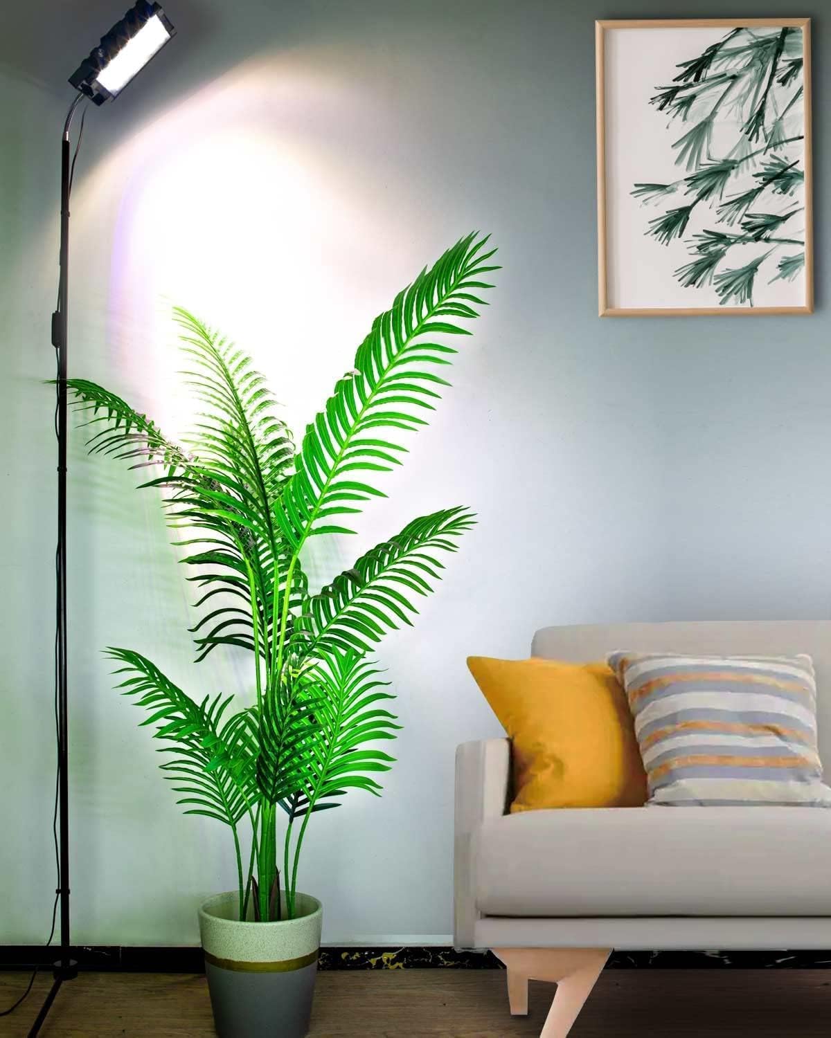 DOMMIA Grow Lights for Indoor Plants, Full Spectrum Tall Plant Light, Dimmable, Adjustable Tripod Standing Grow Lamp Floor Refugium Lamp for Aquarium, 45W 66in, 6/12/16h