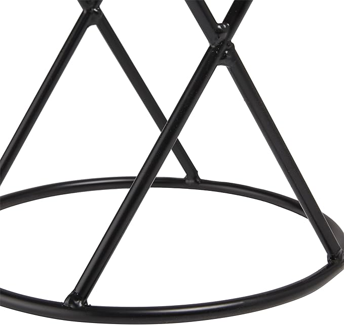 Alpine Corporation 11 Inch Tall Indoor Outdoor Gazing Globe Metal Display Stand, Black