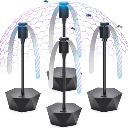 GUIDOT Fly Bug Fans for Food Tables, Fly Control Spinner Table Top Keep Flies Away from Patio Picnic Party Restaurant Kitchen Camping and BBQ