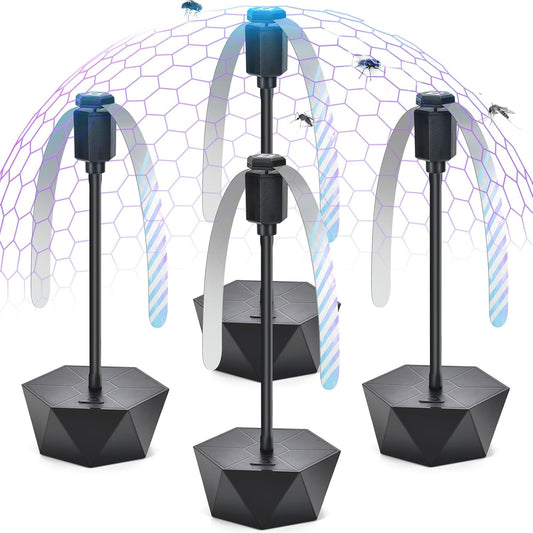 GUIDOT Fly Bug Fans for Food Tables, Fly Control Spinner Table Top Keep Flies Away from Patio Picnic Party Restaurant Kitchen Camping and BBQ