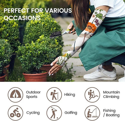 Gardening Sleeves for Women Farm Sun Protection Thorn Proof Cooling Arm Sleeves to Cover Arms for Garden Sports
