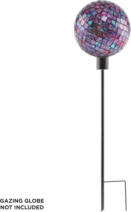 Alpine Corporation 31" Tall Outdoor Metal Gazing Globe Display Stand, Black