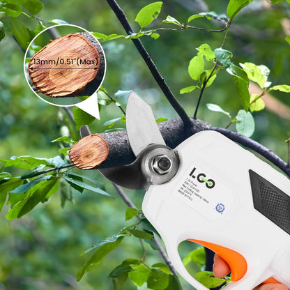 LIGO 7.2V Cordless Pruner for Garden Care with Safety Protection, Max 13mm Cutting Diameter incl. 2.0Ah Built-in Battery&Charger