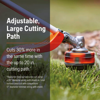 Husqvarna 330LK Gas String Trimmer, 28-cc 2-Cycle, 20-Inch Straight Shaft Gas Weed Eater with Rapid Replace Trimmer Head for Seamless String Reloading, 970545002