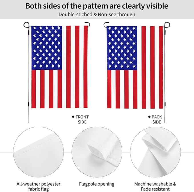 Custom American Garden Flag for Outdoor Personalized American Yard Flags Decor Customized Flag Add Your Own Picture/Text House Lawn Banner Double Sided Home Wall Decoration 12.5x18 28x40