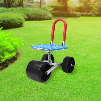 Garden Cart Rolling Stool Work Seat, 360° Rotatable 150KG / 330.69 lbs Rolling Garden Seat Gardenn Cart Rolling Bench with Wheels, for Patio Yard Orchard Farmland