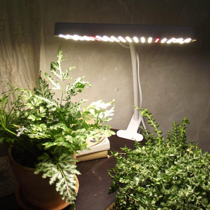 Clip Grow Light LED Full Spectrum UV IR, 25 Watt Veg Seed Starting Seedlings Bonsai Houseplant Plant Light, 2000 Lumen Brightest Grow Lights for Indoor Plants
