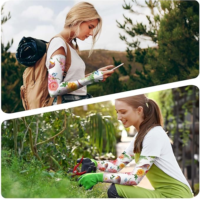 Gardening Sleeves Farm Sun Protection Arm Cooling Sleeves Thorn Proof Garden for Women Men with Thumb Hole
