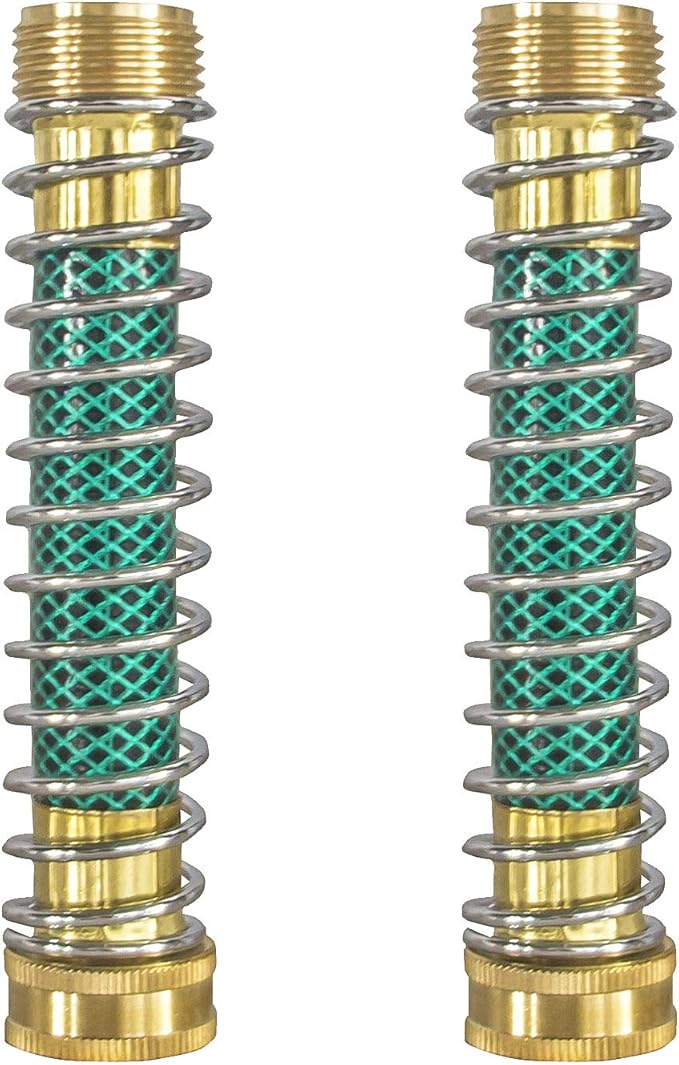 Hourleey Garden Hose Protector, Hose Extension Adapter with Coil Spring, 2 Pack