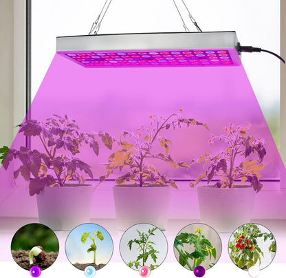 Juhefa LED Grow Lights, Full Spectrum Grow Lamp with IR & UV LED Plant Lights for Indoor Plants,Micro Greens,Clones,Succulents,Seedlings,Panel Size 12x4.7 inch