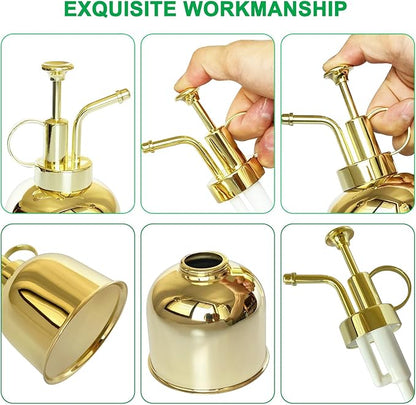 Plant Mister Spray Bottle Stainless Steel Plant Sprayer, Small Watering can Plant Spray Bottle Modern Gardening Tools for Indoor Potted Plants Watering and Spraying