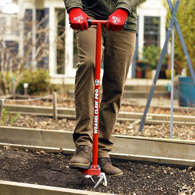 Garden Weasel Claw Pro – Black Grip | 3-in-1 Twist Tiller, Cultivator, Weed Puller & Soil Loosener | Gardening Hand Tool | 91336-A