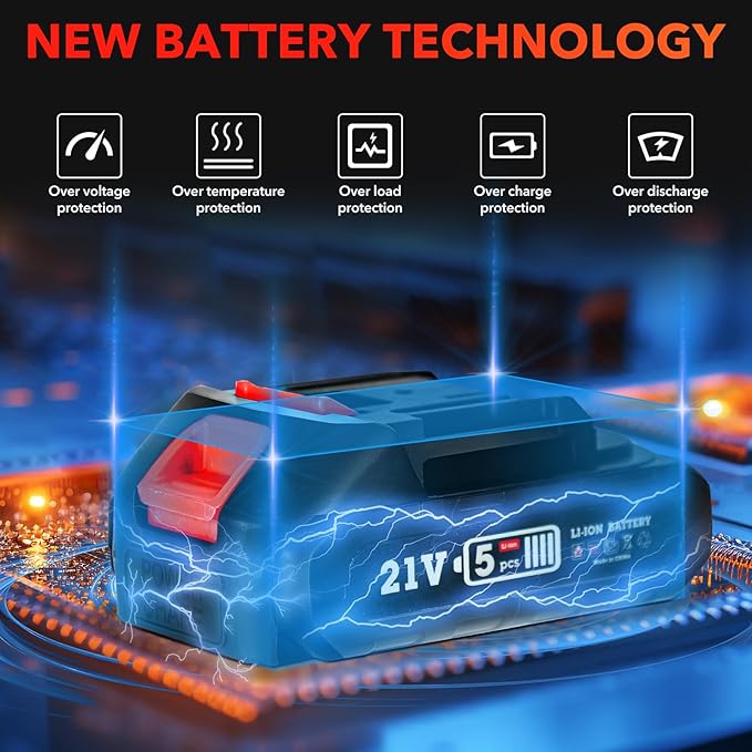 Mini Chainsaw Cordless Portable 6 Inch Handheld Chain Saw with Security Lock Small Electric Chainsaw with 2 Rechargeable Batteries for Wood Cutting Tree Trimming Gardening Camping