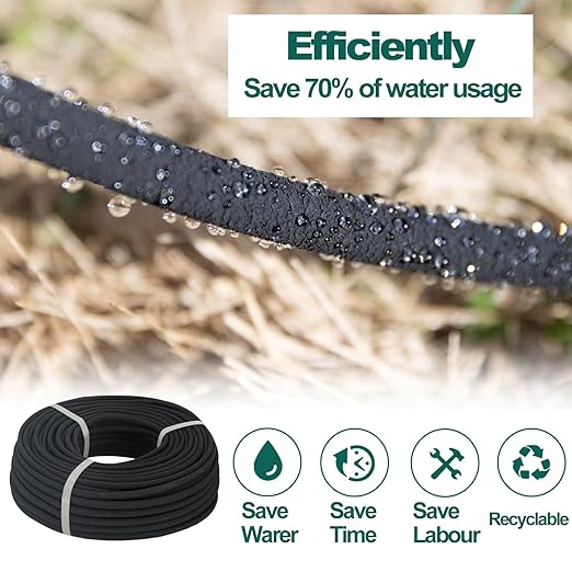 200ft 1/4'' Soaker Hose Tubing kit for Drip Irrigation with 100ft Drip Irrigation Tubing 102pcs Irrigation Fittings for Drip Water System Raised Garden Bed Greenhouse Patio Lawn