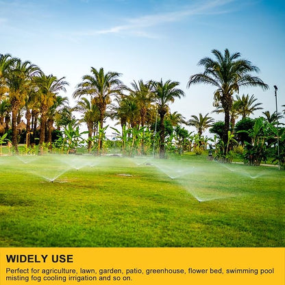 ESOW All Metal Lawn Sprinkler 2 Pack, Creative Triple Spray Head Garden Sprinkler with Spike Base, 360 Degree Large Area Coverage for Yard, Lawn, Garden and Grass Irrigation