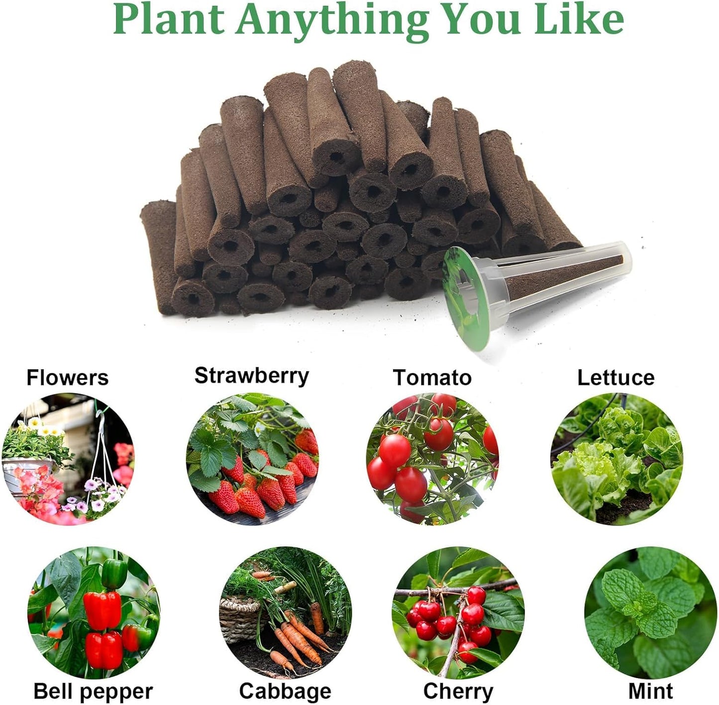 242 PCS Hydroponic Pods Kit, Seed Pods Kit for Aerogarden, Grow Anything Kit, Coolrunner Hydroponics Garden Accessories with 60 Baskets, 60 Stickers, 60 Sponges, 2 Tweezers, 60 Planting Cove (242)