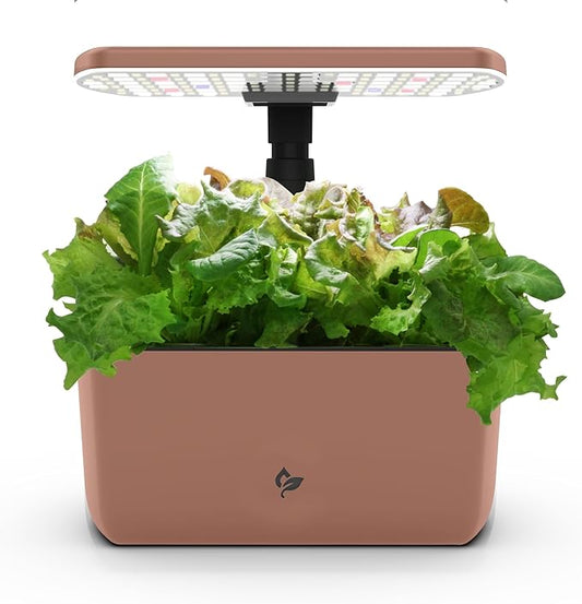 AeroGarden Harvest Lite, Indoor Garden Hydroponic System with LED Grow Light, Holds up to 6 AeroGarden Pods, Mocha