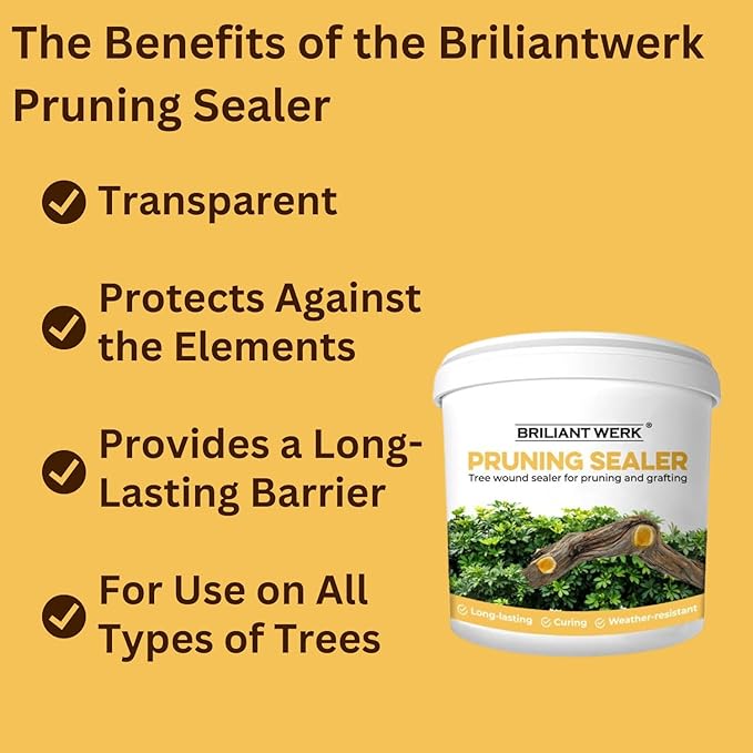 28 oz Transparent Tree Pruning Sealer - Tree Wound Sealer - Protective Coating for Pruning Cuts & Grafting Ideal for Tree Bark & Branch Care