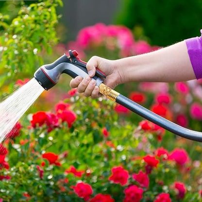 Garden Hose Quick Connect, Brass Hose Quick Connect fittinging, 3/4 Inch Heavy Duty Hose Connector, Leak-Proof, Easy to Install, Compatible with Standard Garden Hoses (4 Pack)