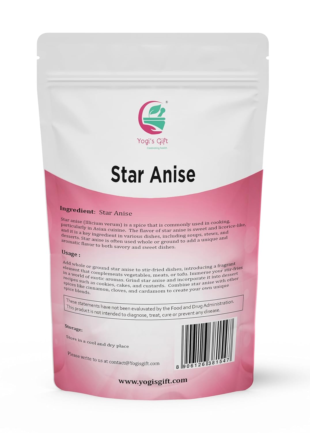 Star Anise Whole 16 Oz | Add Exotic Aroma and Rich Flavor to Your Dishes | Premium Star Anise Pods for Gourmet Delights | By Yogis Gift®