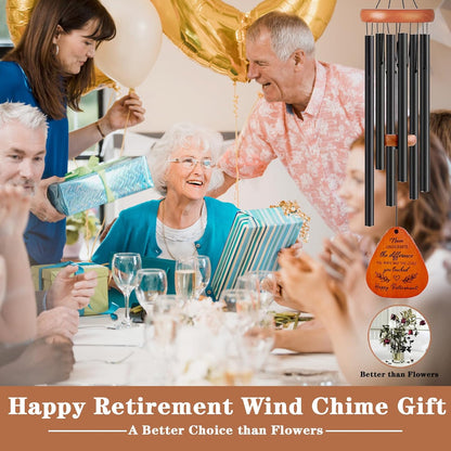 Retirement Gift for Women, 32" Wind Chimes Retirement Gifts, Happy Retirement Gifts for Teacher Nurses Coworker Colleague Boss Friends
