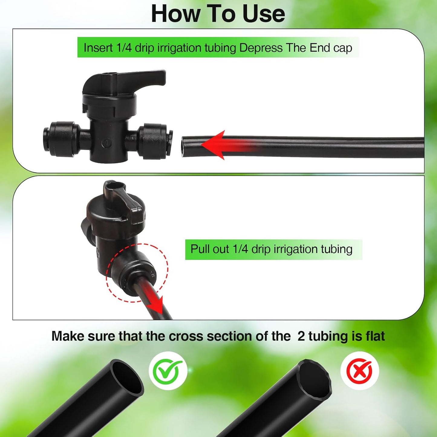 MIXC 12 Pack 1/4 Inch Drip Irrigation Valves, Quick Connect 1/4 Inch Drip Irrigation Shut Off Valves for 1/4" Tubing, Water Flow Control Sprinkler Valve for Drip Sprinkler Garden System