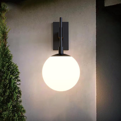 Hyunbae Outdoor Wall Sconce, 18.9" Large Size Wall Light, Exterior Light Fixtures Wall Mount for House, Globe Glass Front Porch Lights, Waterproof Outside Lighting Sconce Lamp with E26 Base