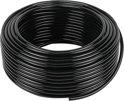 65.5 Ft (20 m) 1/4 Inch Drip Irrigation Tubing,for Irrigation Tubing Garden Hose Drip Launcher,Drip Irrigation System Black (ID0.16 in,OD0.28 in)