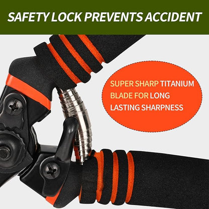 Gardening pruning shears, premium gardening pruning shears as sharp as a razor, heavy-duty gardening scissors — they can perfectly cut through anything in your yard.